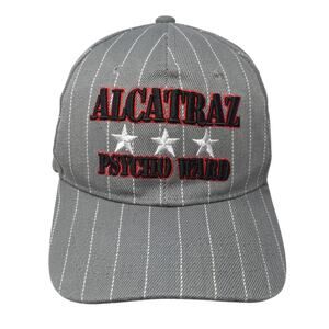 Alcatraz Psycho Ward Baseball Cap Gray One Size Adjustable Embroidered SNCO